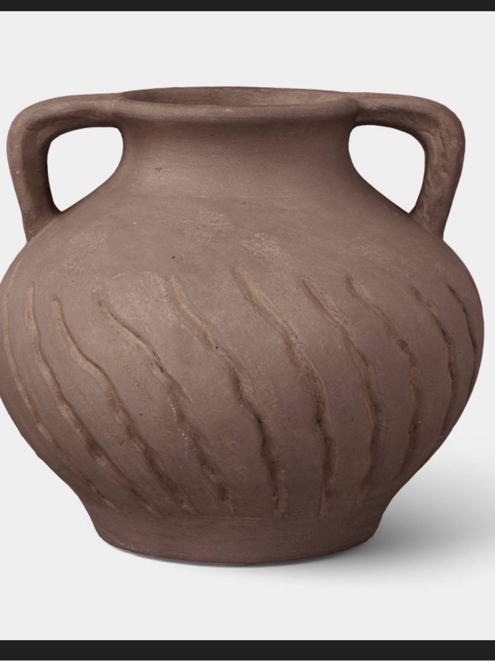 Fall Large Rustic Ceramic Handled Vase Tally - Threshold™: Fall